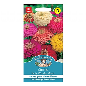 Mr Fothergills Zinnia Early Wonder Mixed Seeds