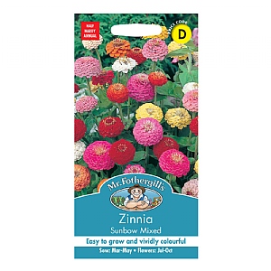 Mr Fothergills Zinnia Sunbow Mixed Seeds