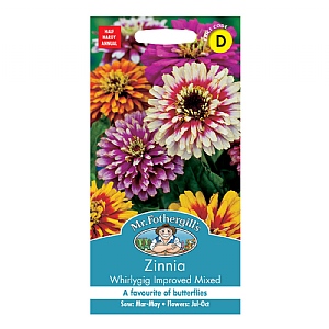 Mr Fothergills Zinnia Whirlygig Mixed Seeds