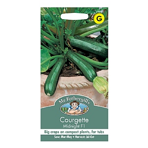 Mr Fothergills Courgette Midnight F1 Seeds