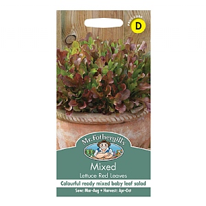 Mr Fothergills Mixed Lettuce Red Leaves Seeds