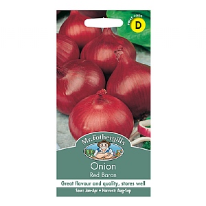 Mr Fothergills Onion Red Baron Seeds