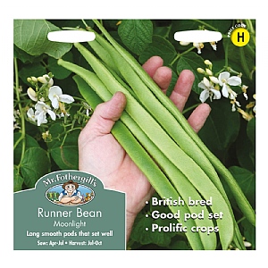 Mr Fothergills Runner Bean Moonlight Seeds