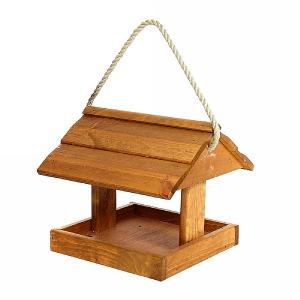 Tom Chambers Hebble Wood Roof Hanging Bird Table