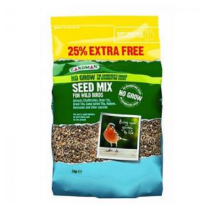 Gardman No Grow Seed Mix 2kg + 25% Extra Free