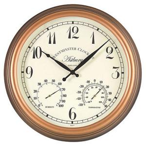 Outside In Astbury Wall Clock & Thermometer 15''