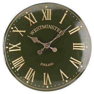 Outside In Westminster Tower Wall Clock 12" Green