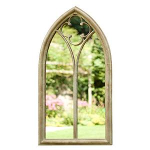 Church Window Wall Mirror Stone Effect