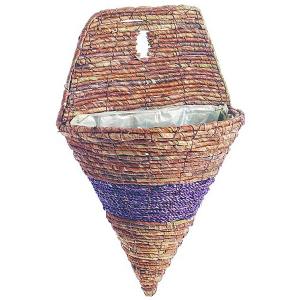 Banana Leaf & Purple Braid Wall Torch 30cm