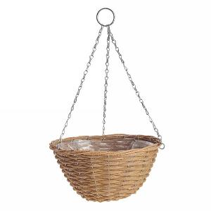 Natural Rattan Effect Hanging Basket 35cm