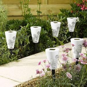 Smart Solar Silhouette Butterfly Stake Light Pack of 6