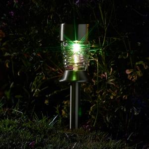 Smart Solar Crystal Wave Stainless Steel Stake Light