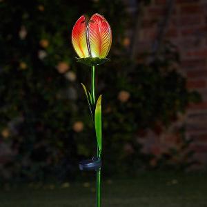 Smart Solar Glass Tulip Flower Stake Light