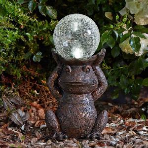 Smart Solar Gazing Frog Statue