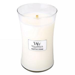 Woodwick White Tea & Jasmine Large Candle