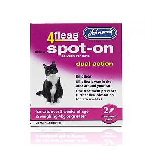 Johnsons 4 Fleas Spot On Cat Flea Teatment 80mg