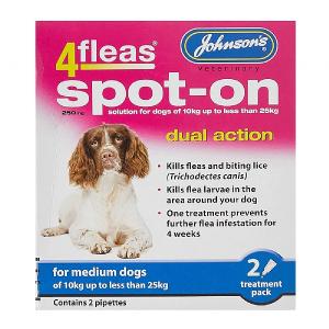 Johnson's 4Fleas Spoton Medium Dog 2 Vial Pack