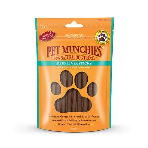 Pet Munchies Natural Beef Liver Sticks 90g