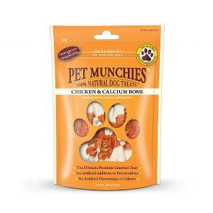 Pet Munchies Natural Chkn & Calcium Bones 100g