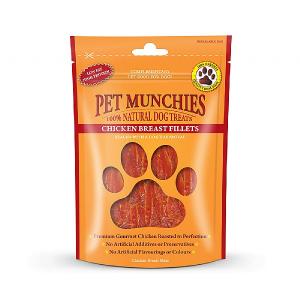 Pet Munchies Natural Chicken Breast Fillets 100g