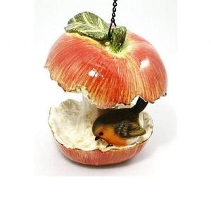 Vivid Arts Apple Core with Robin Bird Feeder