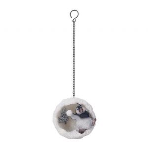 Vivid Arts Playful Penguin Mini Snowball Tree Decoration (6cm)