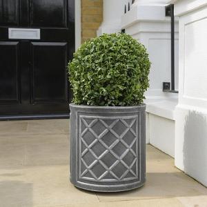 Stewart Garden 44cm Lead Effect Round Planter - Pewter