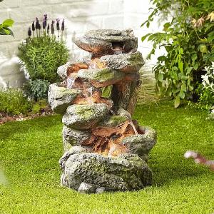 Kelkay Rugged Rocks Water Feature with LED Lights