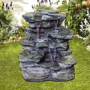 Easy Fountain Como Springs Water Feature with LED Lights