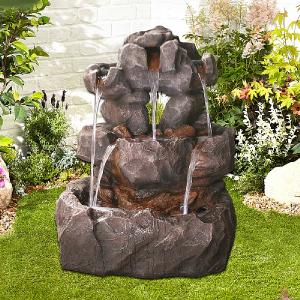 Kelkay Rock Springs Water Feature with LED Lights