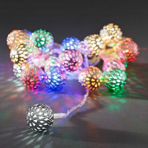 20 Multi Colour Metal Balls Light Set