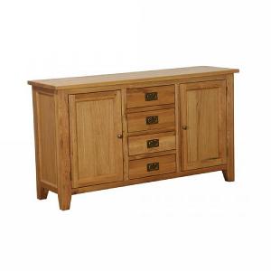 Vancouver Petite Oak 4 Door 2 Drawer Large Buffet