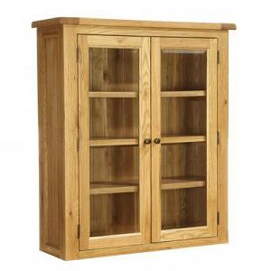 Vancouver Petite Oak 2 Door Glazed Hutch