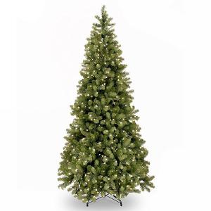 7.5ft Pre-Lit Bayberry Spruce Slim Feel-Real Artificial Christmas Tree