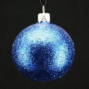 Blue Glitter Bauble 70mm