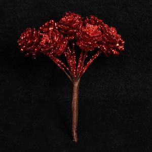 Gisela Graham Red Glitter Cones Pick