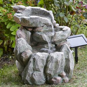 Smart Solar Rock Falls Solar Fountain