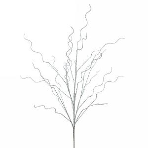 Silver Glittered Twig 105cm