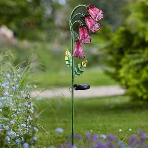 Smart Solar Glass Foxglove Flower Stake Light