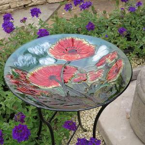 Smart Garden Poppy Glass Bird Bath