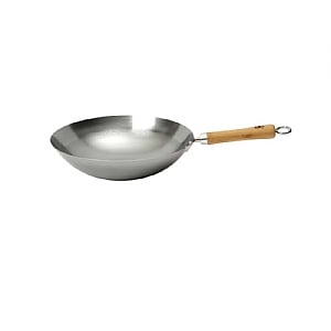 School of Wok 13"/33cm Round Bottom Uncoated Carbon Steel Wok