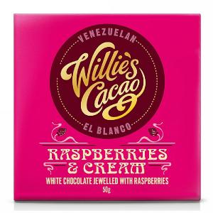 Willie's Cacao Raspberries & Cream White Chocolate 50g