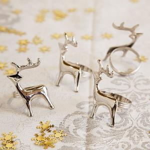 Reindeer Napkin Rings Set of 4
