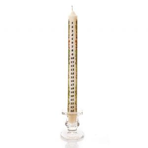 Premier Ivory Advent Candle with Glass Holder 25cm