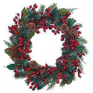 40cm Red Glitter Wreath