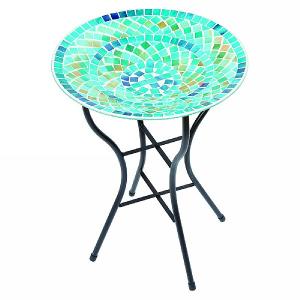 Decorative Blue Mosaic Bird Bath