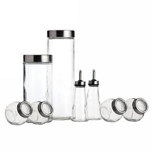 World of Flavours Italian Glass Storage Jar Set