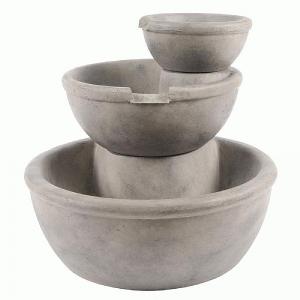 3 Bowl Fountain Water Feature - Antique Beige