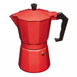 Le'Xpress Italian Style 6 Cup Espresso Coffee Maker Red