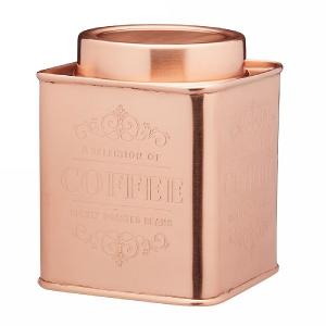 Le'Xpress Stainless Steel Copper Finish Coffee Tin
